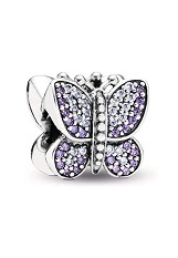 engaging teensy silver flowers butterfly pandora charm for babies